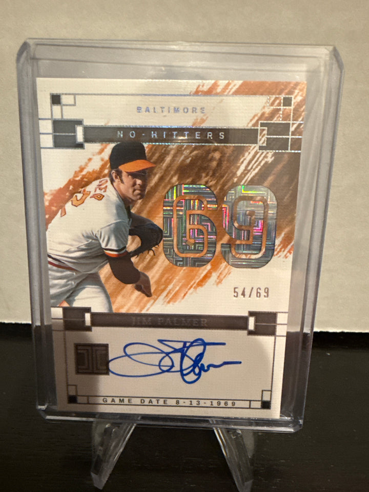 Jim Palmer 2024 Panini Impeccable No Hitter Auto, 54/69