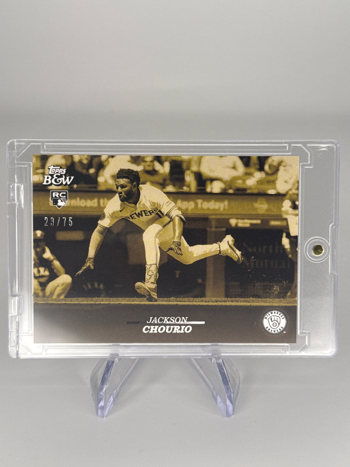 Jackson Chourio 2024 Topps Black & White Rookie, 23/75