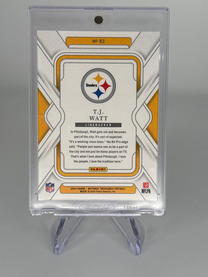 T.J. Watt 2024 Panini National Treasures Midnight, 15/20