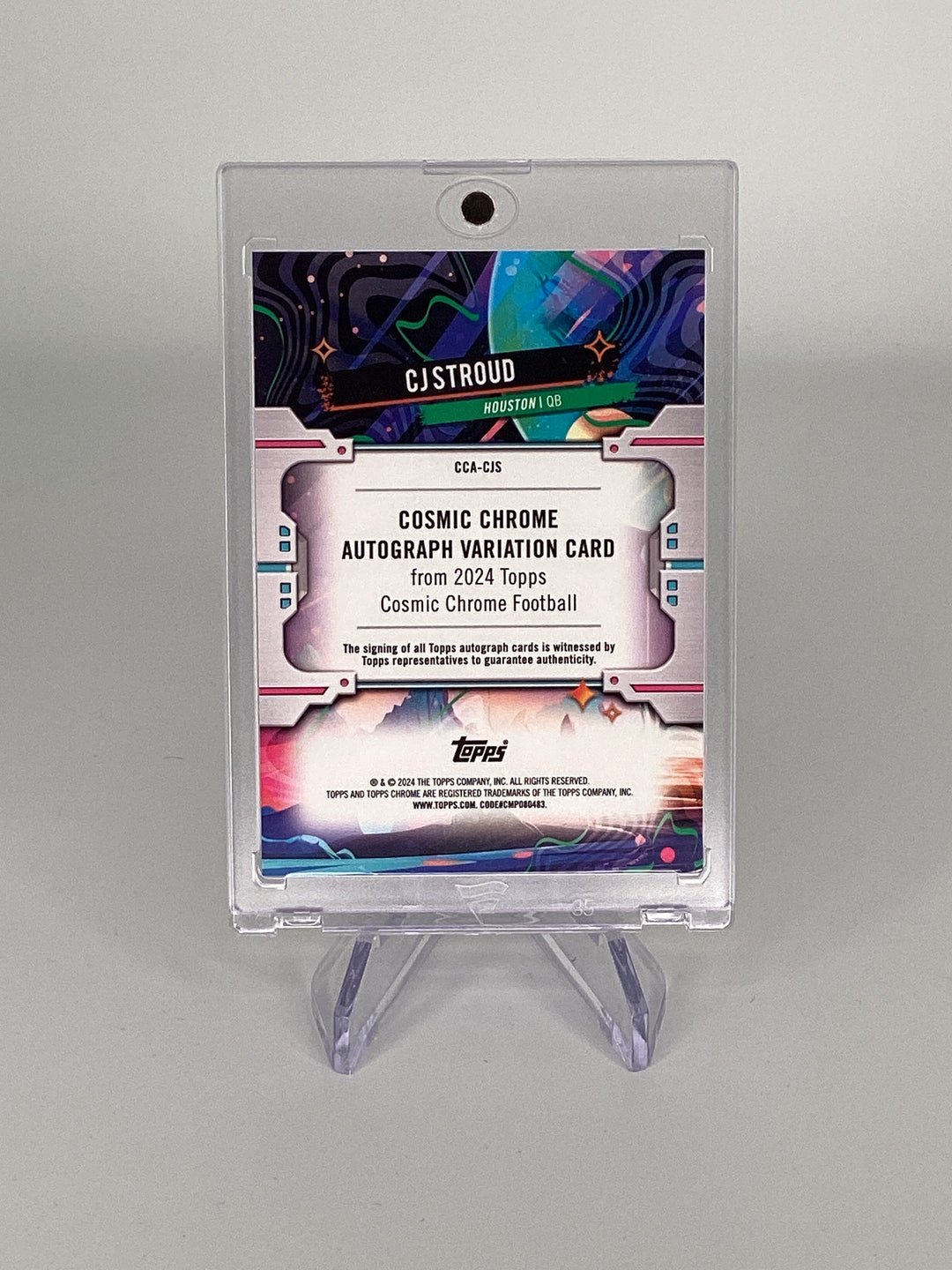 CJ Stroud 2024 Topps Chrome Cosmic Auto, 43/75