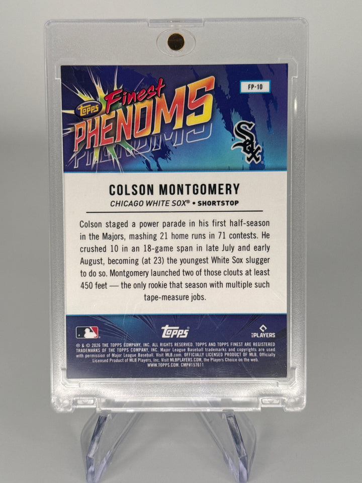 Colson Montgomery 2026 Topps Finest Phenoms Gold Geometric Refractor Rookie, 48/50