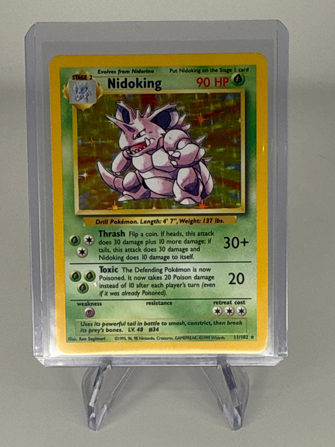 Pokemon TCG 1999 Nidoking Base Set Holo, 11/102