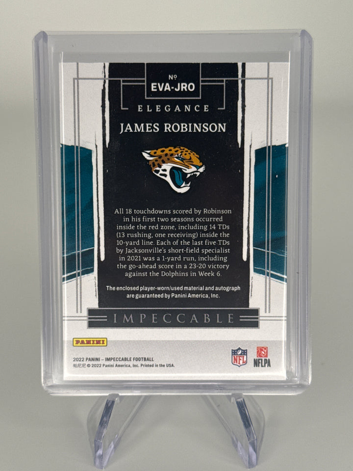 James Robinson 2022 Panini Impeccable Patch Auto, 09/15
