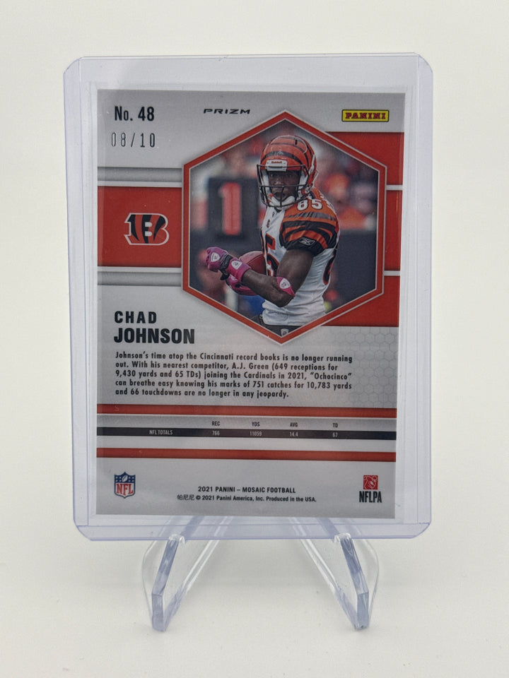 Chad Johnson 2021 Panini Mosaic Green Fluorescent, 08/10
