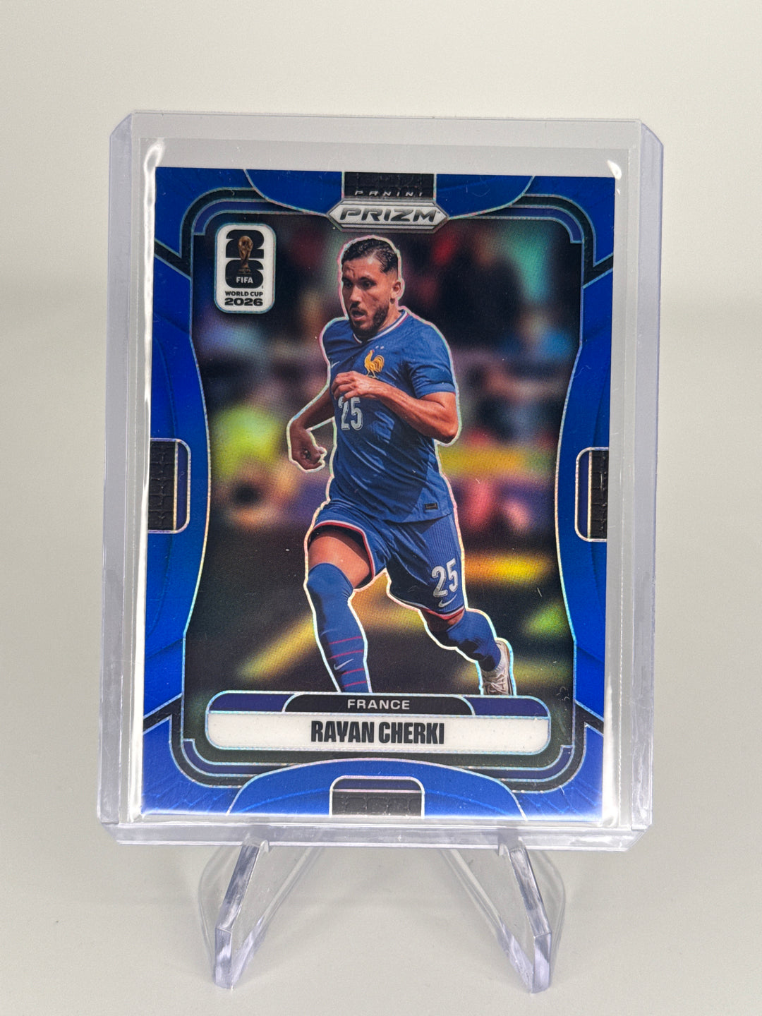 Rayan Cherki 2026 Panini Prizm World Cup Blue Prizm, 25/40