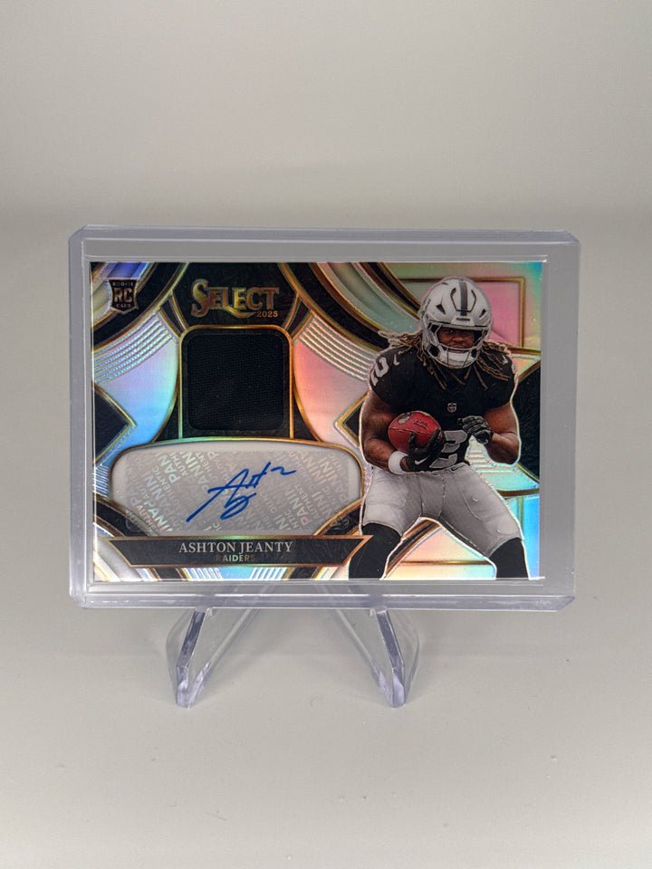 Ashton Jeanty 2025 Panini Select Rookie Patch Auto, 012/249