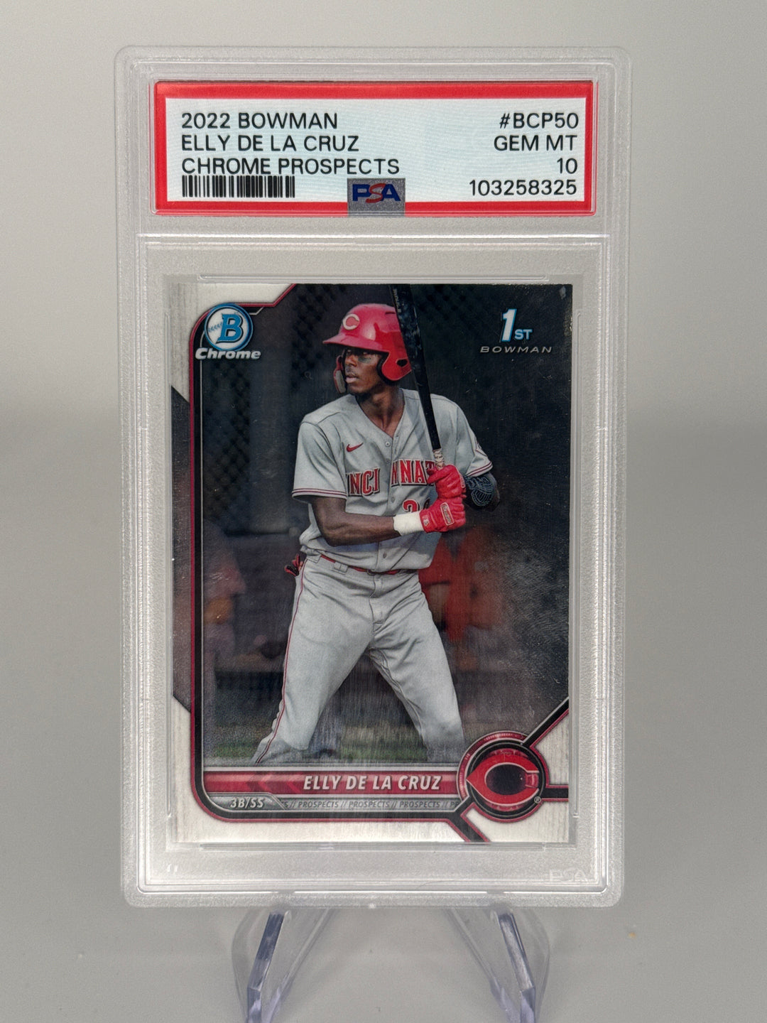 Elly De La Cruz 2022 Bowman Chrome Prospects, PSA 10 Gem Mint