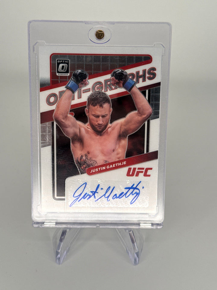 Justin Gaethje 2022 Panini Donruss Optic Opti-Graphs Auto