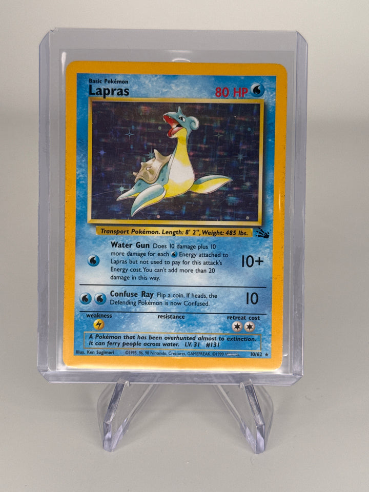 Pokemon TCG 1999 Lapras Fossil Holo, 10/62