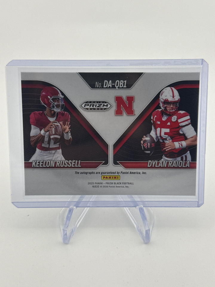 Keelon Russell/Dylan Raiola 2025 Panini Prizm Black Dual Auto
