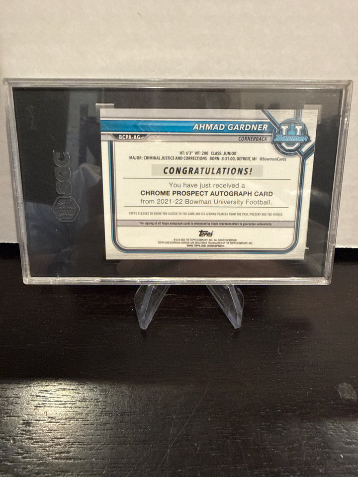 Ahmad "Sauce" Gardner 2021 Bowman University Chrome Prospect Lava Refractor Auto, 066/199, SGC 9.5 Gem Mint