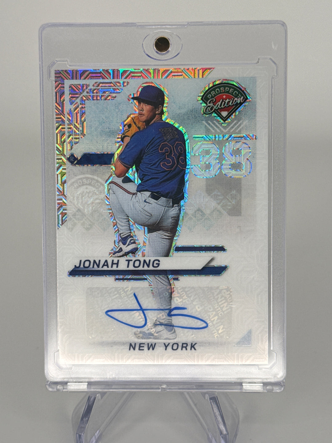 Jonah Tong 2024 Panini Prospect Edition Mojo Auto, 19/25