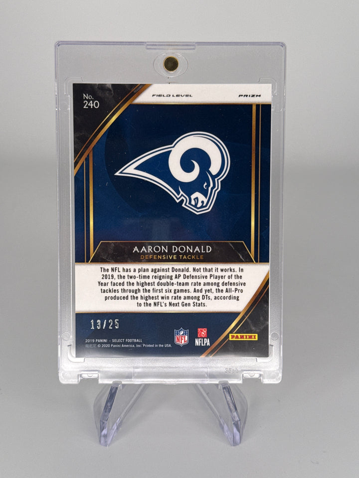 Aaron Donald 2019 Panini Select Tie Die Field Level Prizm, 13/25