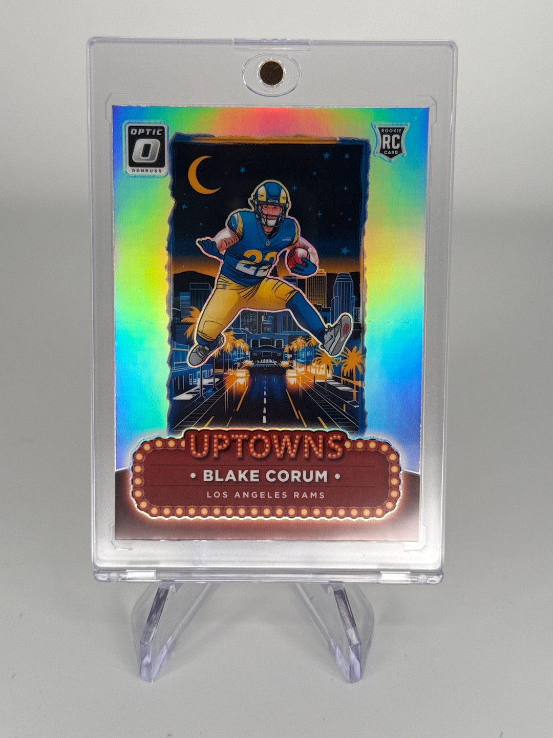 Blake Corum 2024 Panini Donruss Optic SSP Uptowns Case Hit Rookie