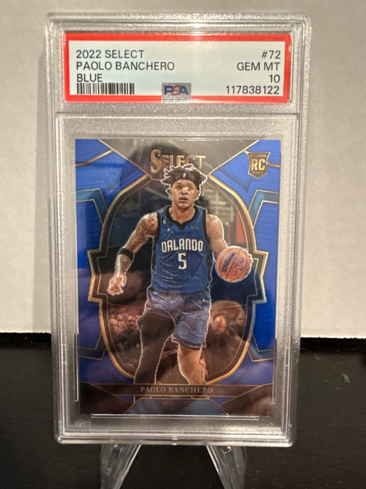 Paolo Banchero 2022 Panini Select Blue Rookie, PSA 10 Gem Mint