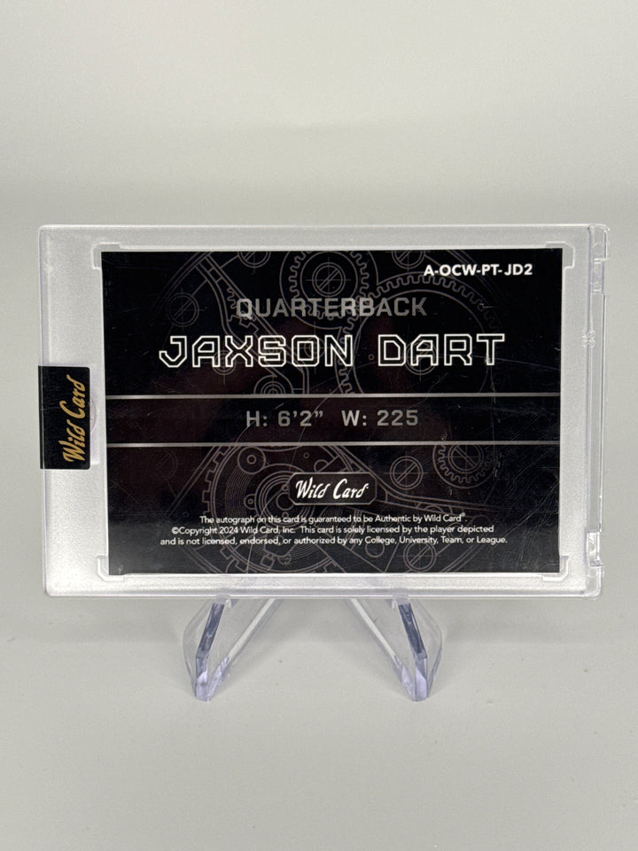 Jaxson Dart 2024 Wild Card QB1 On The Clock 1/1 Auto