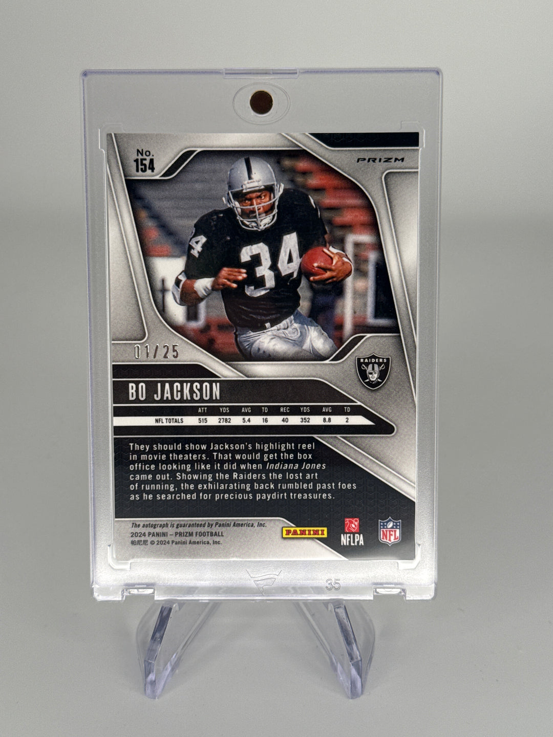 Bo Jackson 2024 Panini Prizm Choice Auto, 01/25