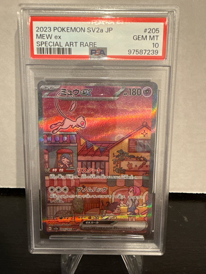 Pokemon TCG 2023 Japanese Mew EX Pokemon 151 Special Art Rare, 205/165, PSA 10 Gem Mint