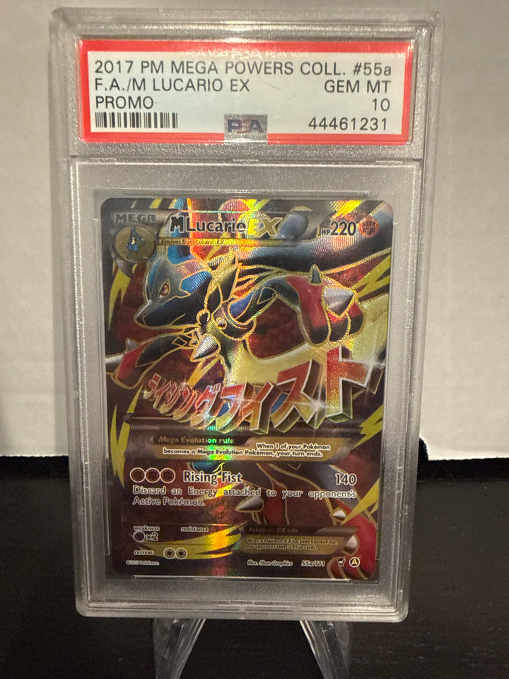 Pokemon TCG 2017 Mega Lucario EX Mega Powers Promo, 55a/111, PSA 10 Gem Mint
