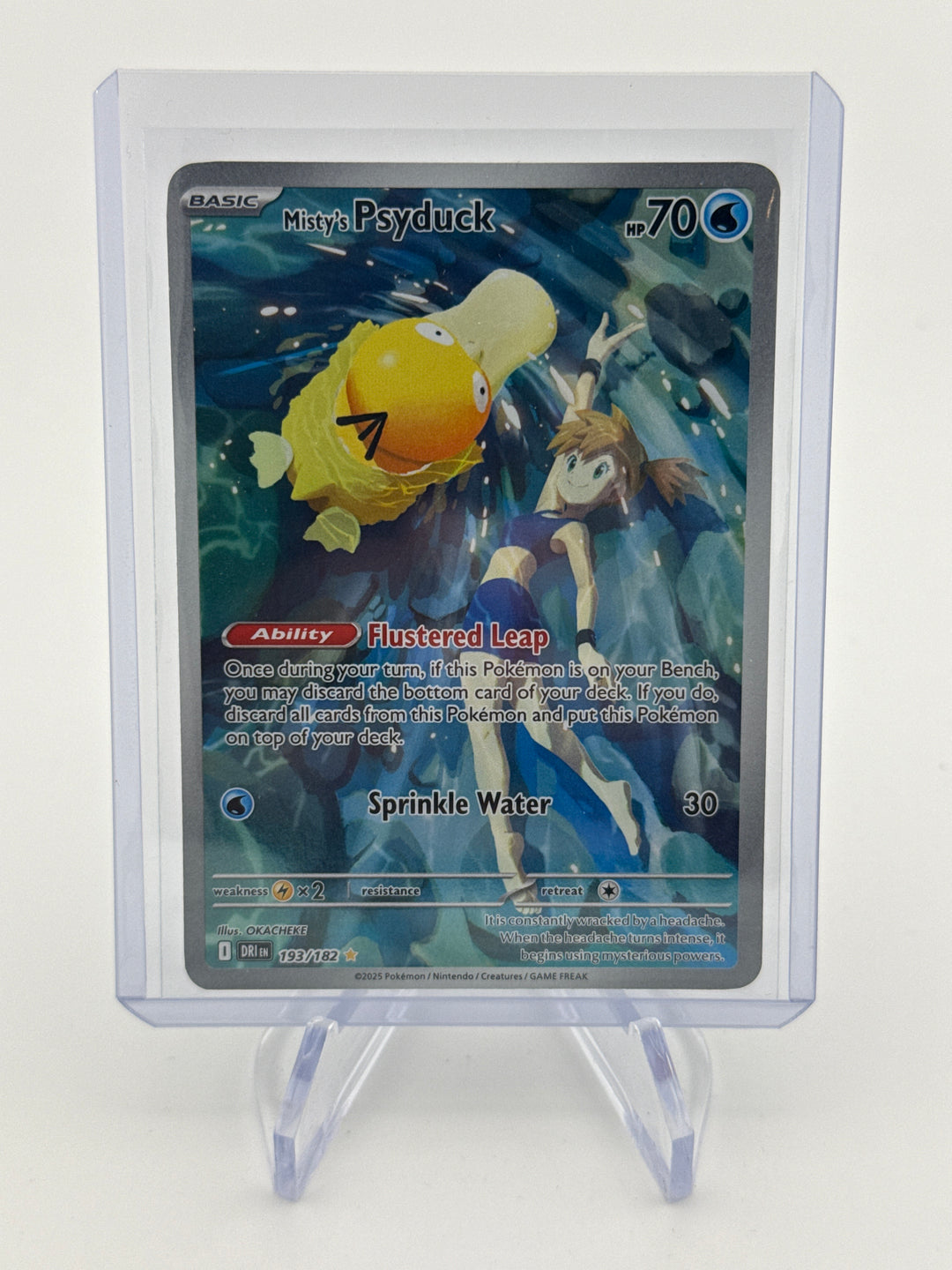 Pokemon TCG 2025 Misty's Psyduck Destined Rivals Full Art Illustration Rare, 193/182