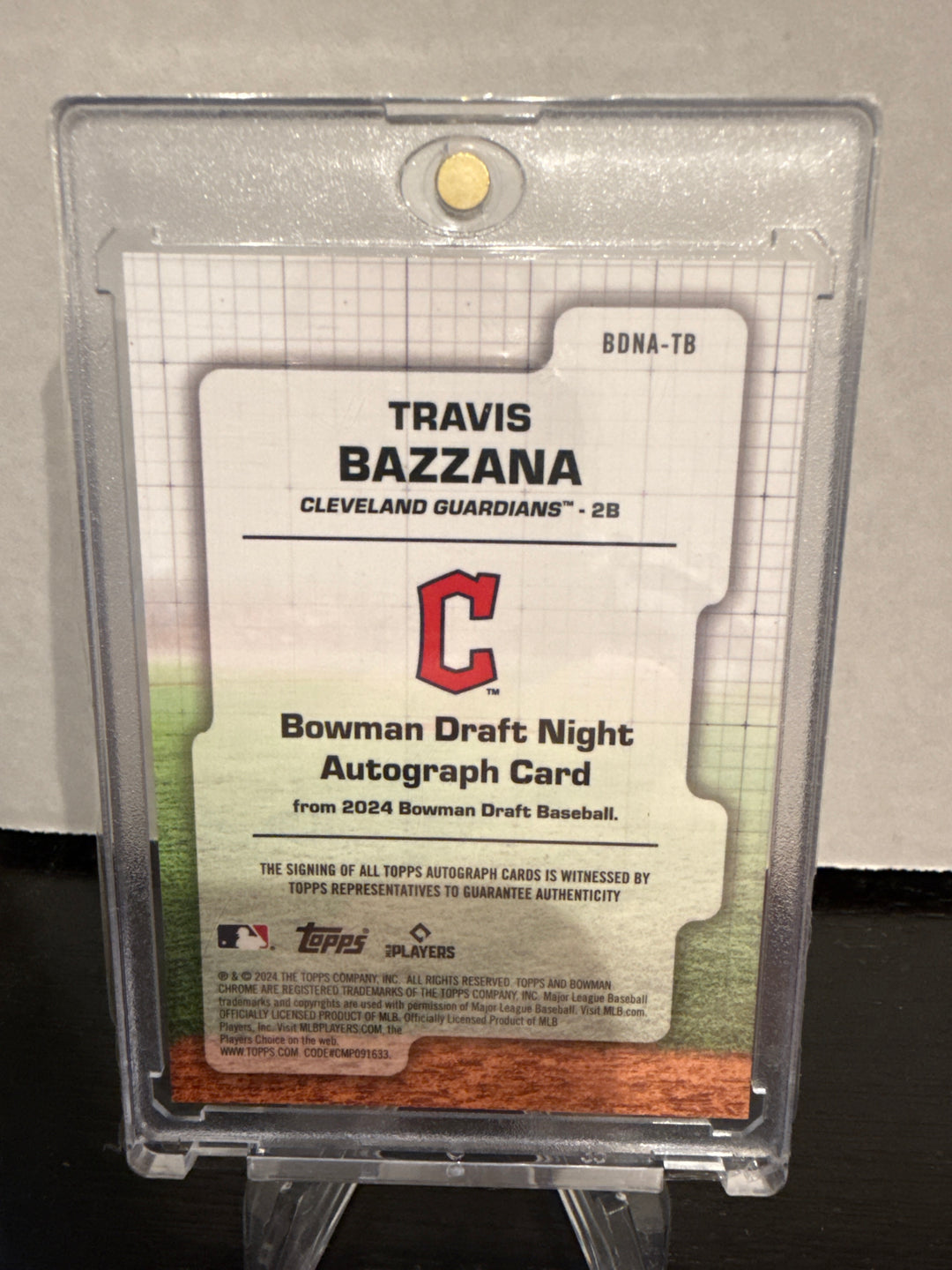 Travis Bazzana 2024 Bowman Chrome Draft Night Gold Mini Diamond Auto, 03/50