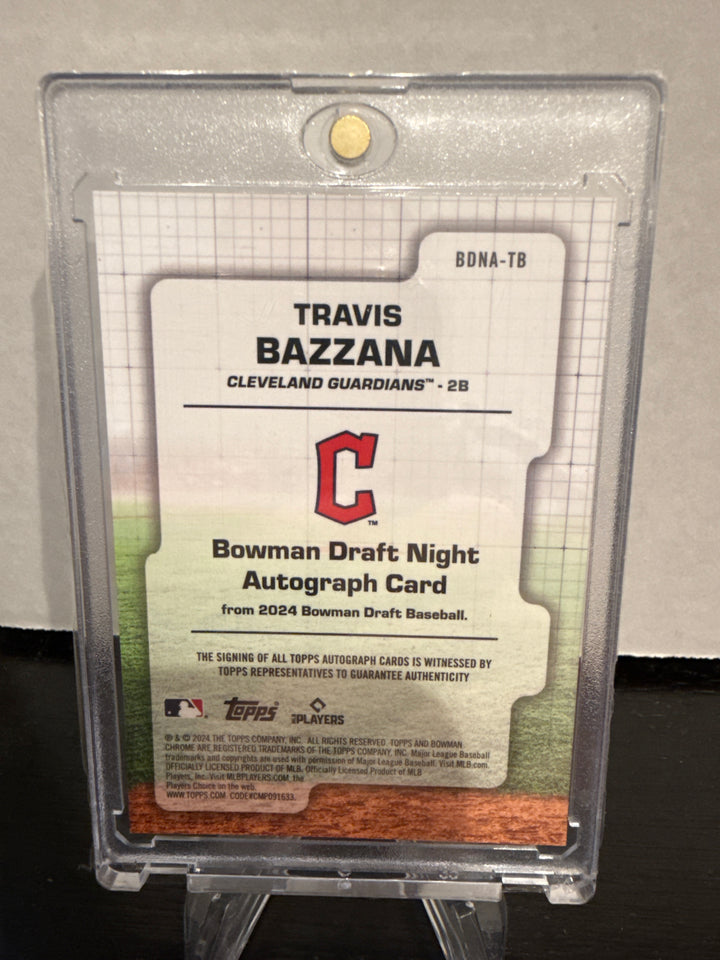Travis Bazzana 2024 Bowman Chrome Draft Night Gold Mini Diamond Auto, 03/50