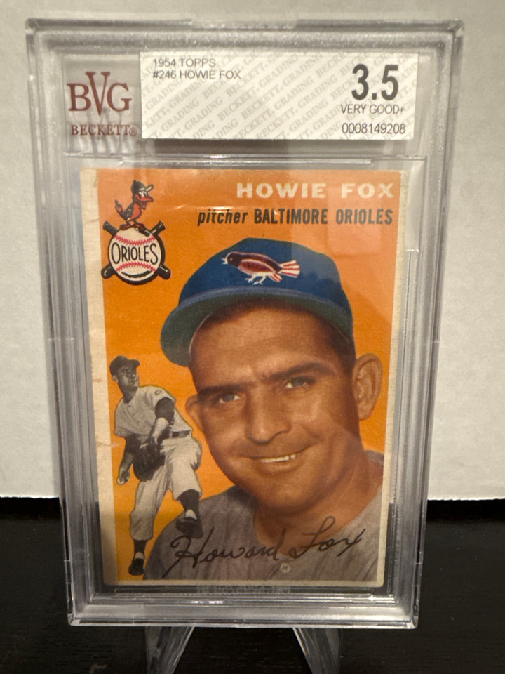 Howie Fox 1954 Topps, BVG 3.5