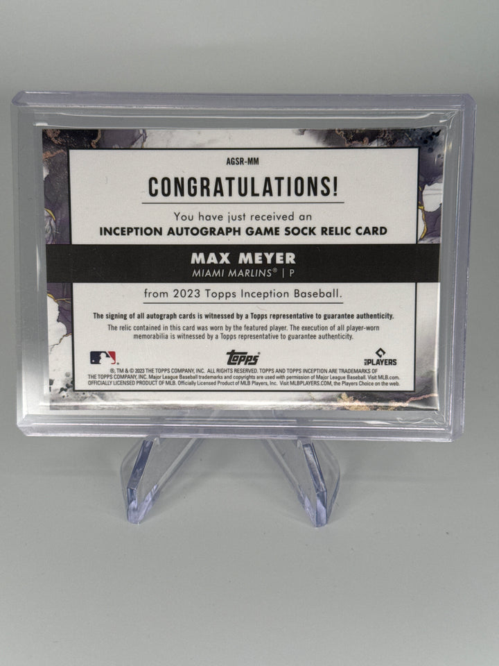Max Meyer 2023 Topps Inception Blue Rookie Patch Auto, 08/25