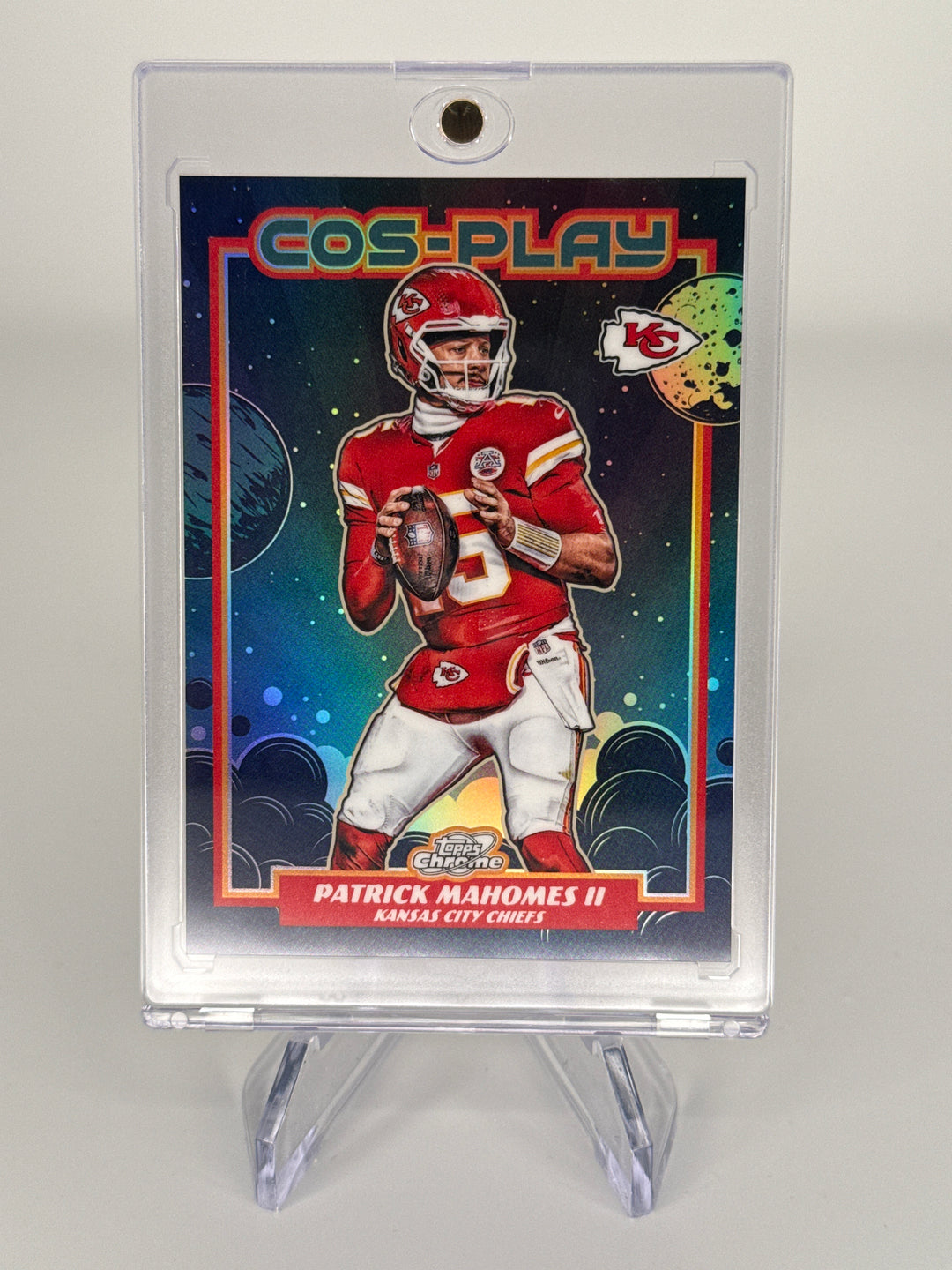 Patrick Mahomes 2025 Topps Cosmic Chrome Cos-Play SSP Case Hit