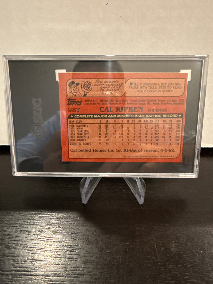 Cal Ripken Jr 1982 Topps Traded Rookie, SGC 5