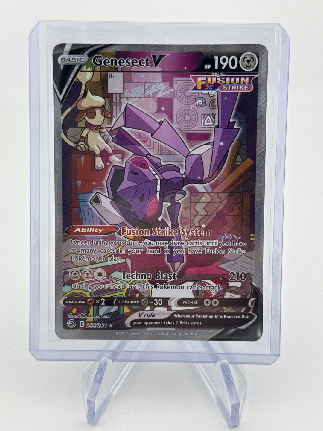 Pokemon TCG 2021 Genesect V Fusion Strike Alt Art, 255/264