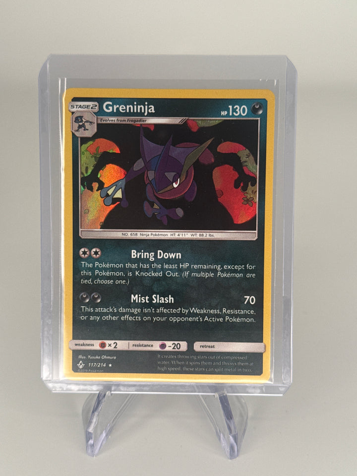 Pokemon TCG 2019 Greninja Unbroken Bonds Holo, 117/214