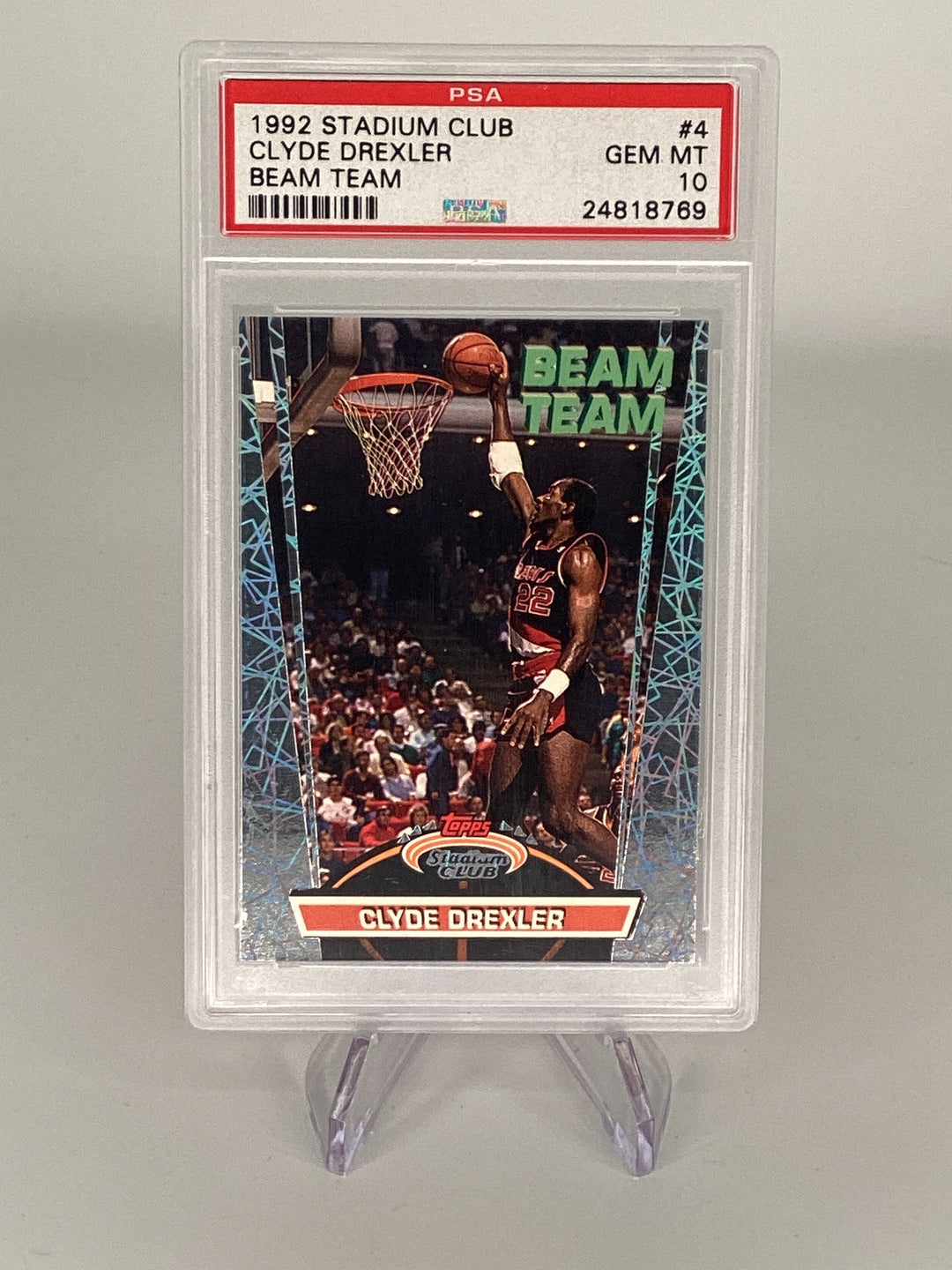 Clyde Drexler 1992 Stadium Club Beam Team, PSA 10 Gem Mint