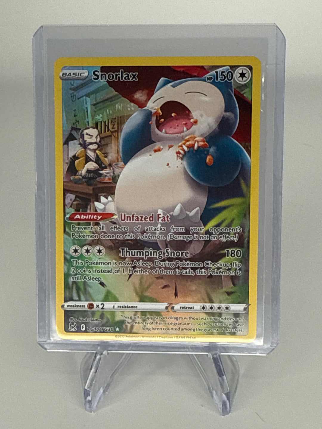 Pokemon TCG 2022 Snorlax Lost Origin Trainer Gallery, TG10/TG30