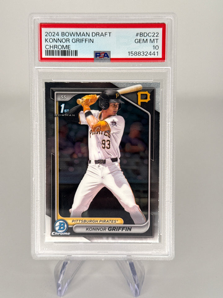 Konnor Griffin 2024 Bowman Chrome Draft 1st, PSA 10 Gem Mint