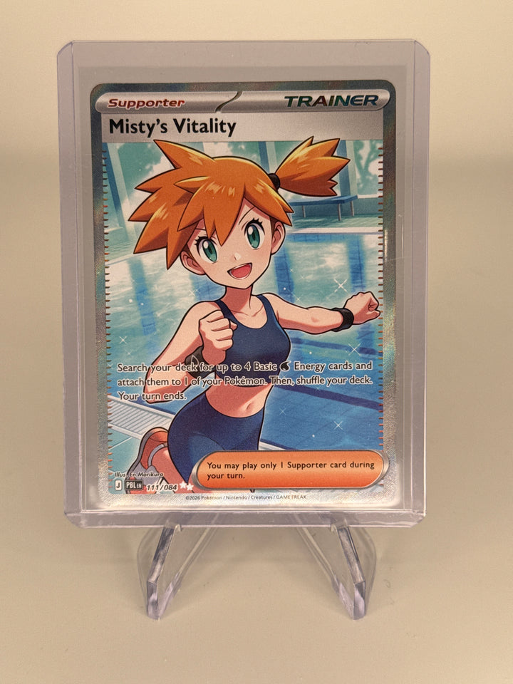 Pokemon TCG 2025 Misty's Vitality Pitch Black Ultra Rare Trainer, 111/084