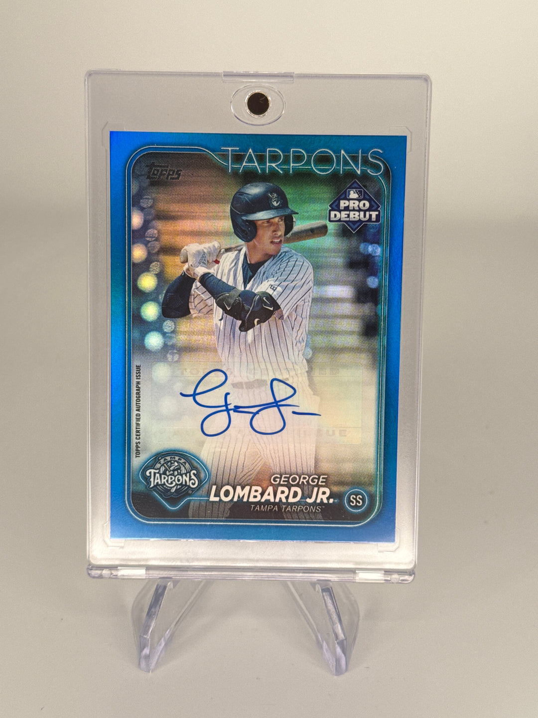 George Lombard Jr 2024 Topps Pro Debut Blue Foil Auto, 128/150