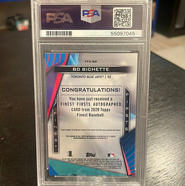 Bo Bichette 2020 Topps Finest Gold Rookie Autograph, 15/50, PSA 9 Mint
