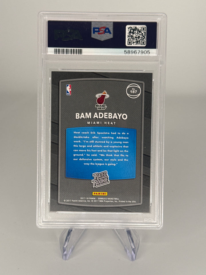 Bam Adebayo 2017 Panini Donruss Rated Rookie, PSA 10 Gem Mint