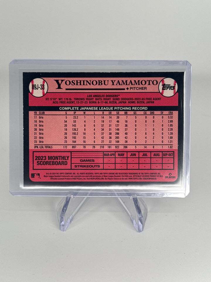 Yoshinobu Yamamoto 2024 Topps Japan Edition Koi Fish SP Rookie