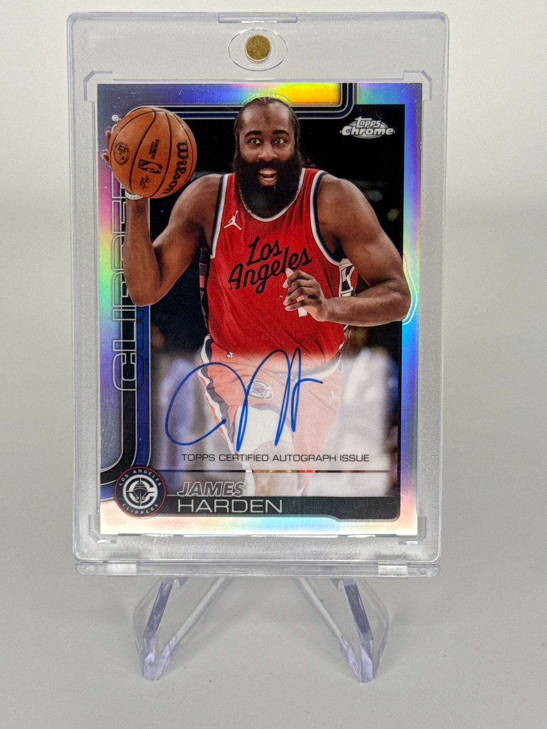 James Harden 2025 Topps Chrome Refractor Auto