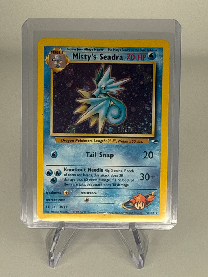 Pokemon TCG Misty's Seadra Prereleae Gym Heros Promo, 9/132