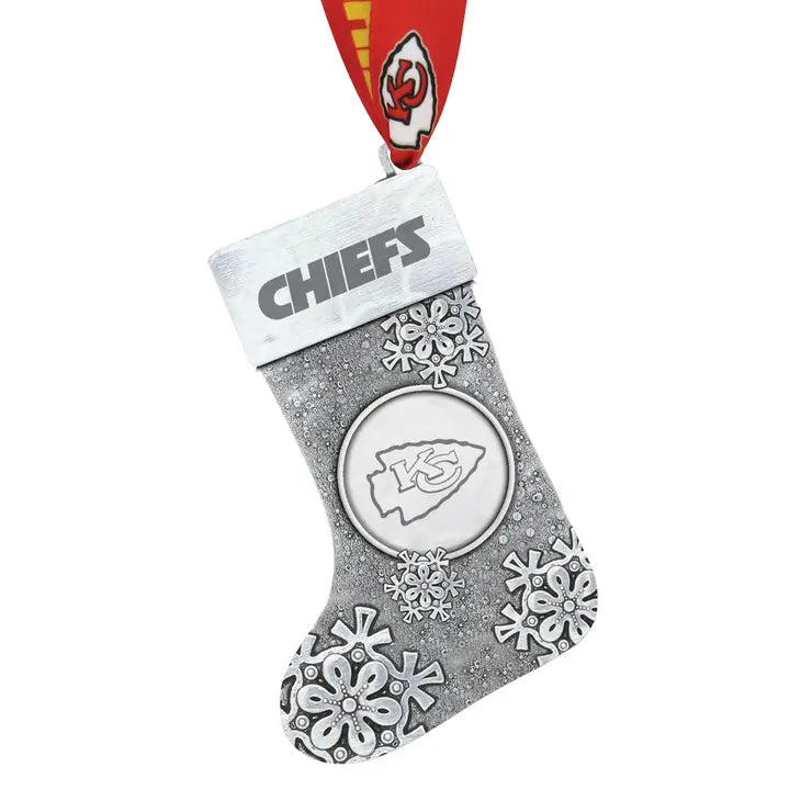 Kansas City Chiefs Snowflake Stocking Ornament