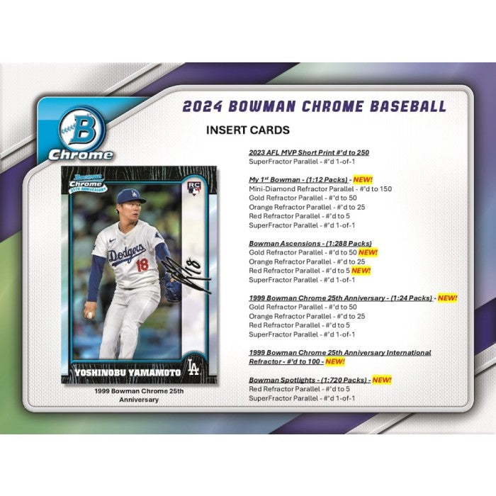 2024 Bowman Chrome Baseball Hobby Box
