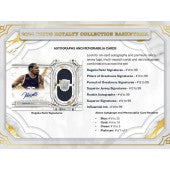 Basketball collectible card with player image, text, and decorative border