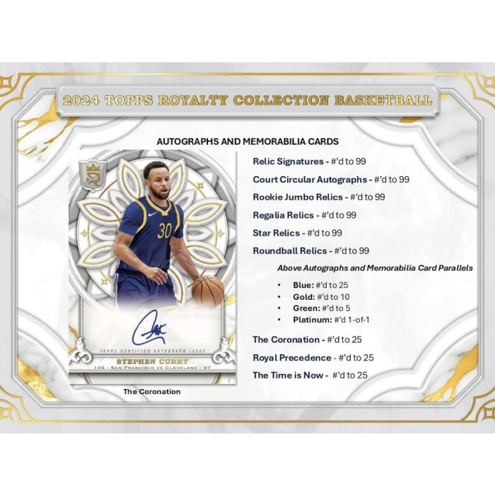 Basketball trading card with player image and detailed text on a white background