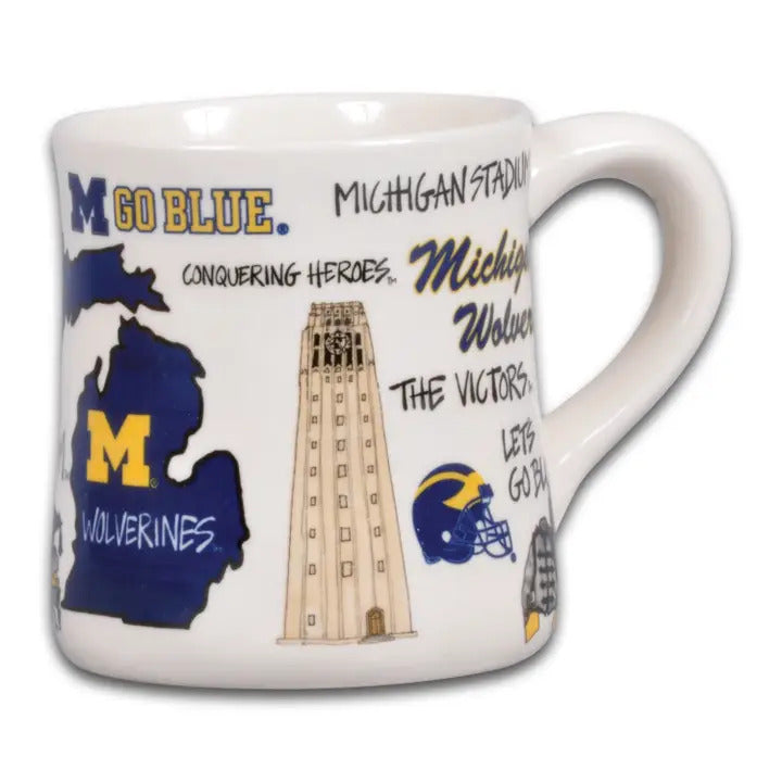NCAA Michigan Icon Mug - 16 oz. Ceramic Mug