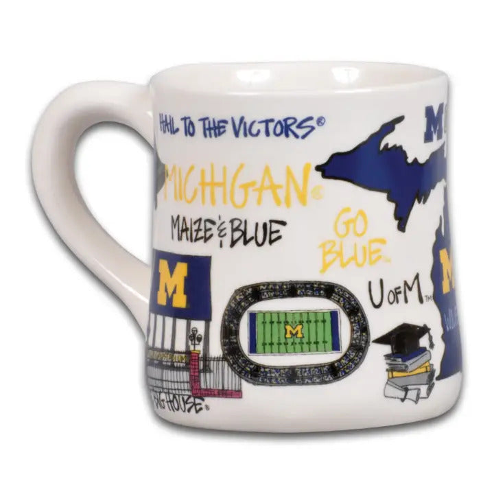 NCAA Michigan Icon Mug - 16 oz. Ceramic Mug