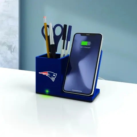 New England Patriots Wireless Charging Pen Holder