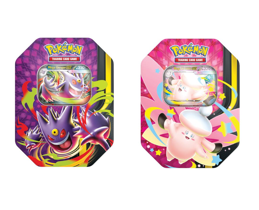 Two Pokémon trading card game packs with colorful designs on a white background